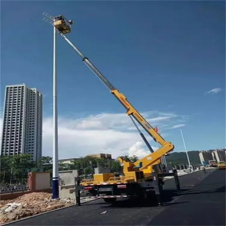 中沙维修路灯的曲臂升降车出租